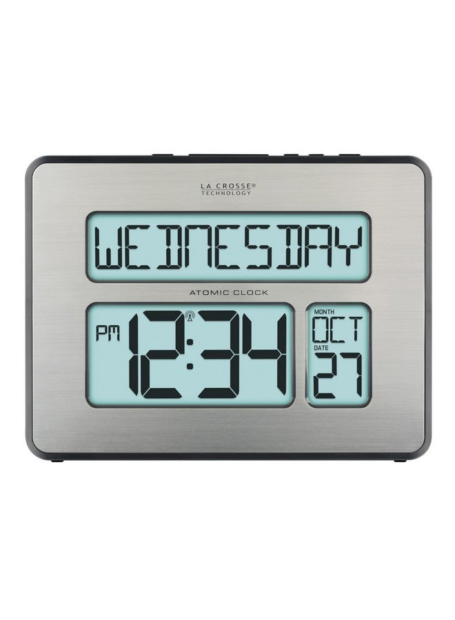 513 1419Blv4 Int Backlight Atomic Full Calendar Clock With Extra Large Digits