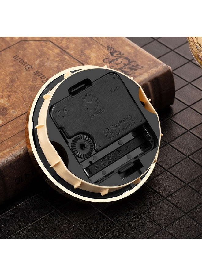 3 1 2 Inch (90 Mm) Quartz Clock Fit Up Insert With Arabic Numeral (Gold)