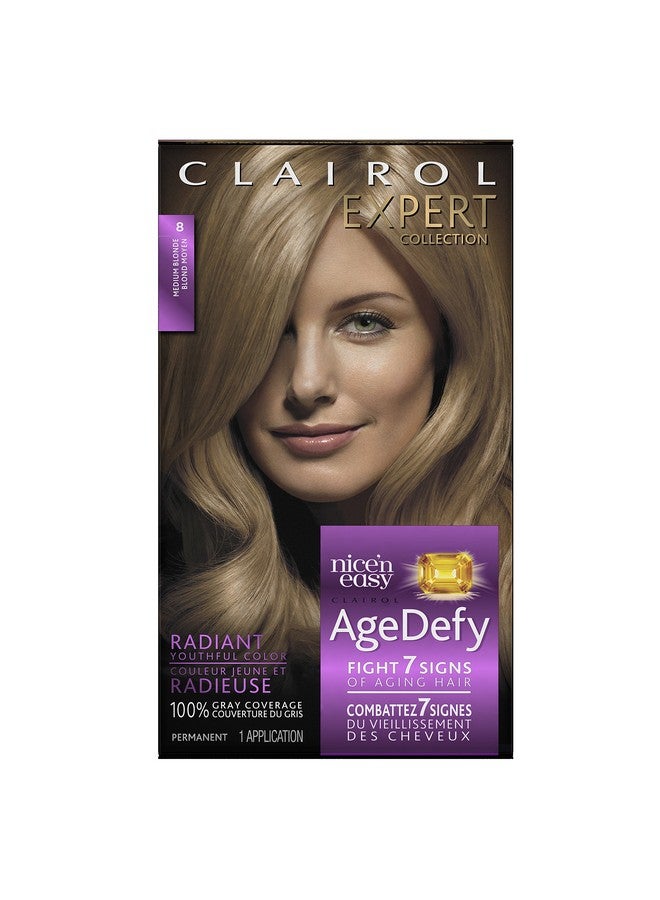 Age Defy Expert Collection 8 Medium Blonde Permanent Hair Color 1 Kit (Packaging May Vary)