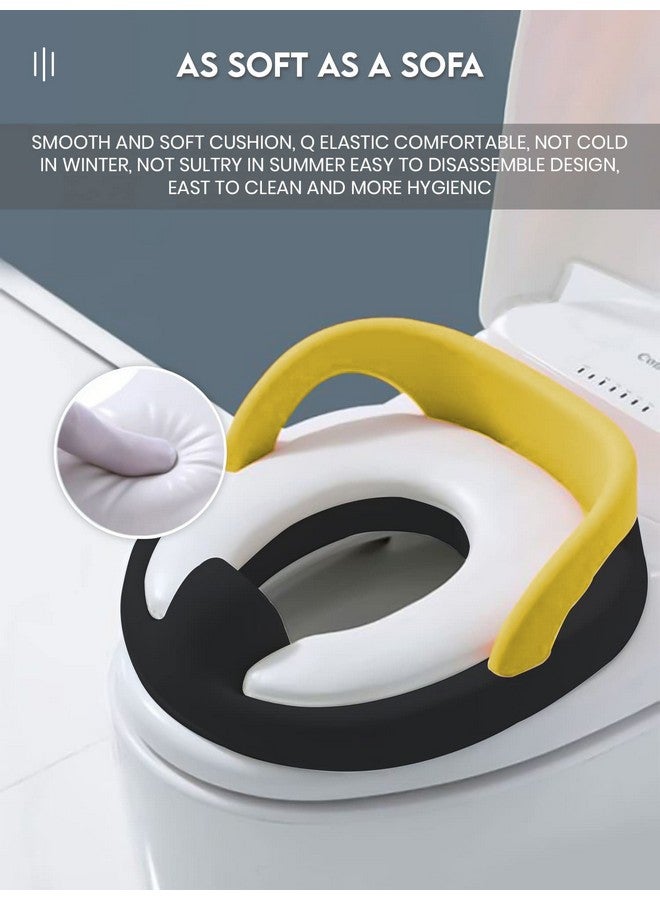 Baby Potty Training Seat Toddler Toilet Pot Toilet Training Chair For Kids Toddlers Comfortable Safe Cushioned Potty Seat For Western Toilet 0 To 5 Years (Potty Seat Yellow Black)