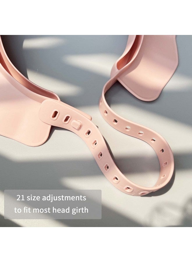 Baby Kids Shower Cap Shower Cap For Kids Shampoo Bath Bathing Hat Silicone Adjustable Washing Hair Shower Bathing Protection Bath Cap For Toddler Baby Kids Children (Pink)