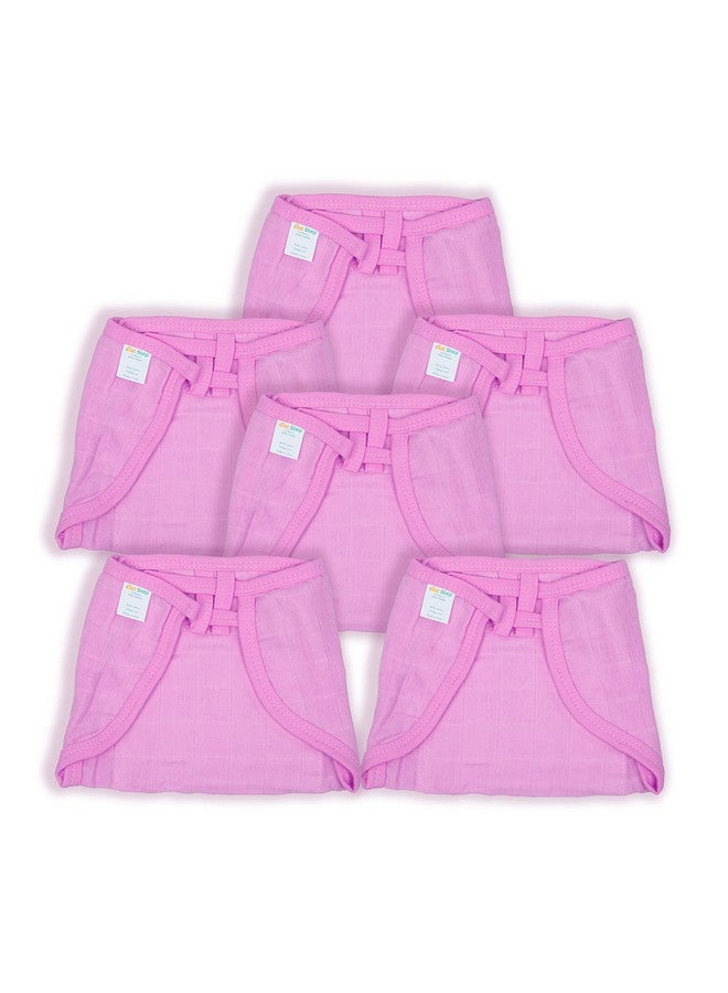 Washable And 100% Cotton Nappies (Pink Medium)