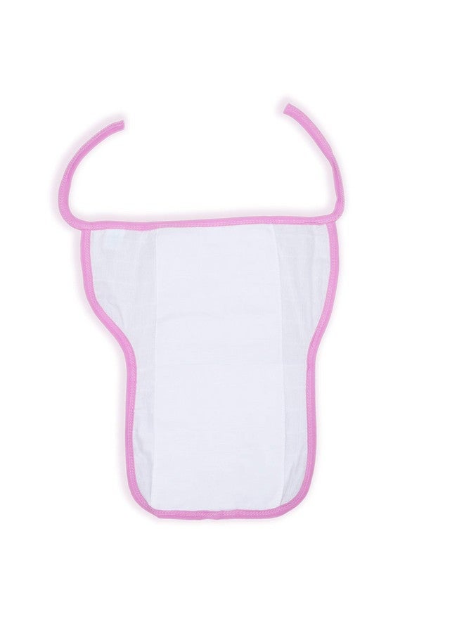 Washable And 100% Cotton Nappies (White & Pink Medium)