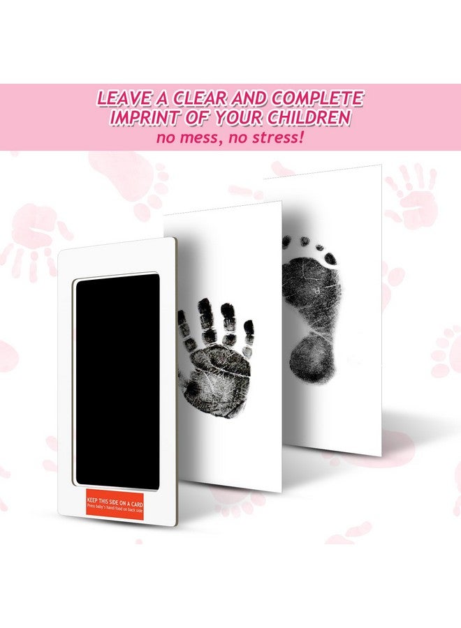 Clean Touch Ink Pad Newborn Baby Handprint And Footprint Pet Paw Print Kit Inkless Infant Hand And Foot Stamp (Black 4.9 × 3.14 Inch)