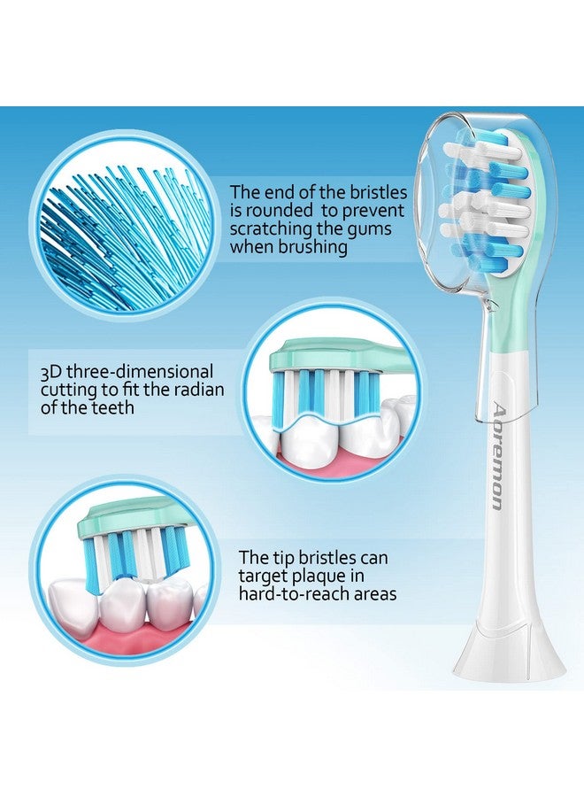 Replacement Toothbrush Heads For Philips Sonicare C3 Premium Plaque Control Hx9044 65 G3 Premium Gum Care Hx9054 65 6 Brush Heads White