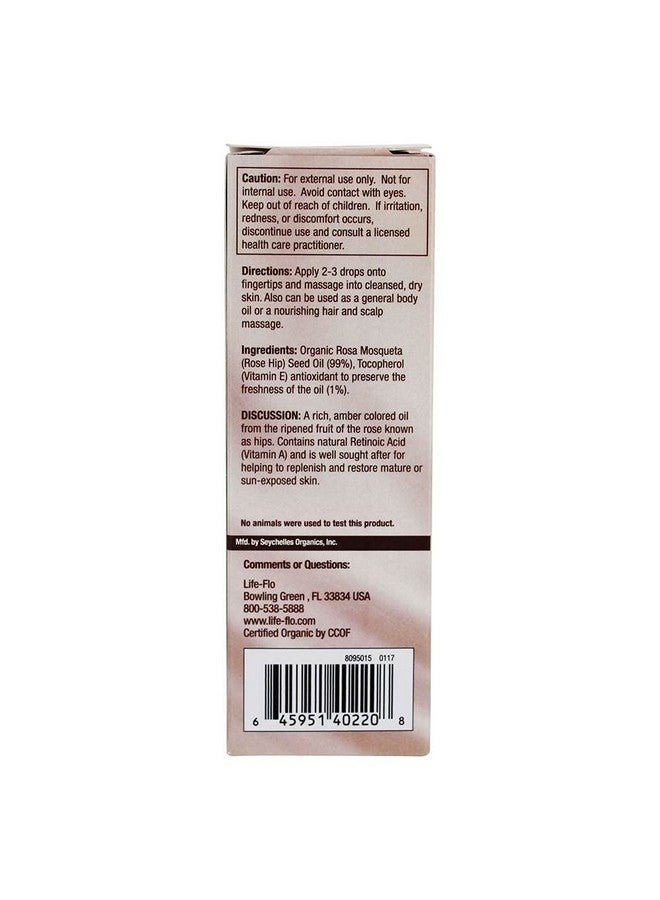 Pure Organic Rosehip Seed Oil Hydrating Face Oil Dry Skin Care Cold Pressed From Organic Rose Hips Rich In Fatty Acids And Vitamin A (Retinol) Hypoallergenic 60 Day Guarantee 4Oz