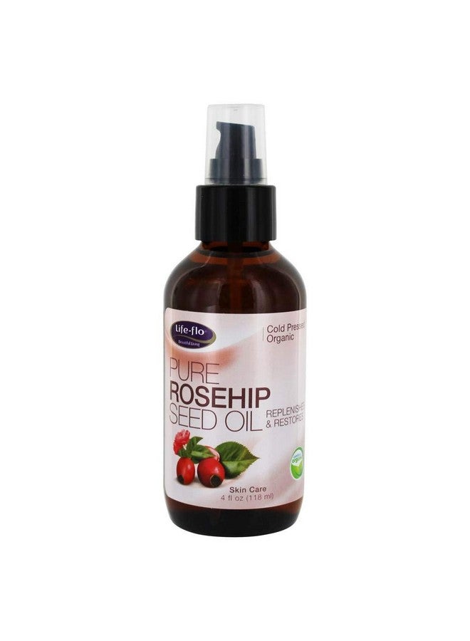 Pure Organic Rosehip Seed Oil Hydrating Face Oil Dry Skin Care Cold Pressed From Organic Rose Hips Rich In Fatty Acids And Vitamin A (Retinol) Hypoallergenic 60 Day Guarantee 4Oz