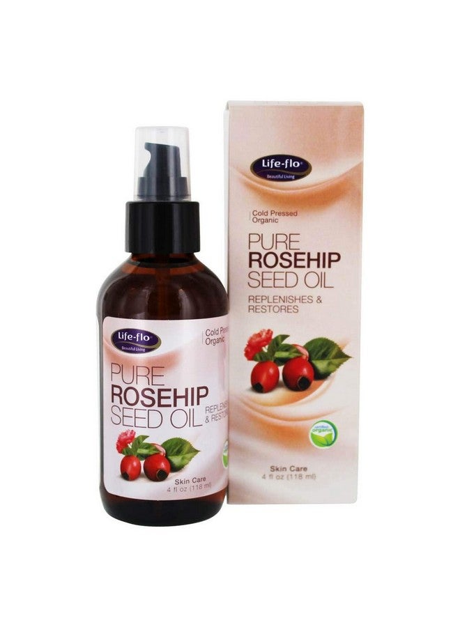 Pure Organic Rosehip Seed Oil Hydrating Face Oil Dry Skin Care Cold Pressed From Organic Rose Hips Rich In Fatty Acids And Vitamin A (Retinol) Hypoallergenic 60 Day Guarantee 4Oz