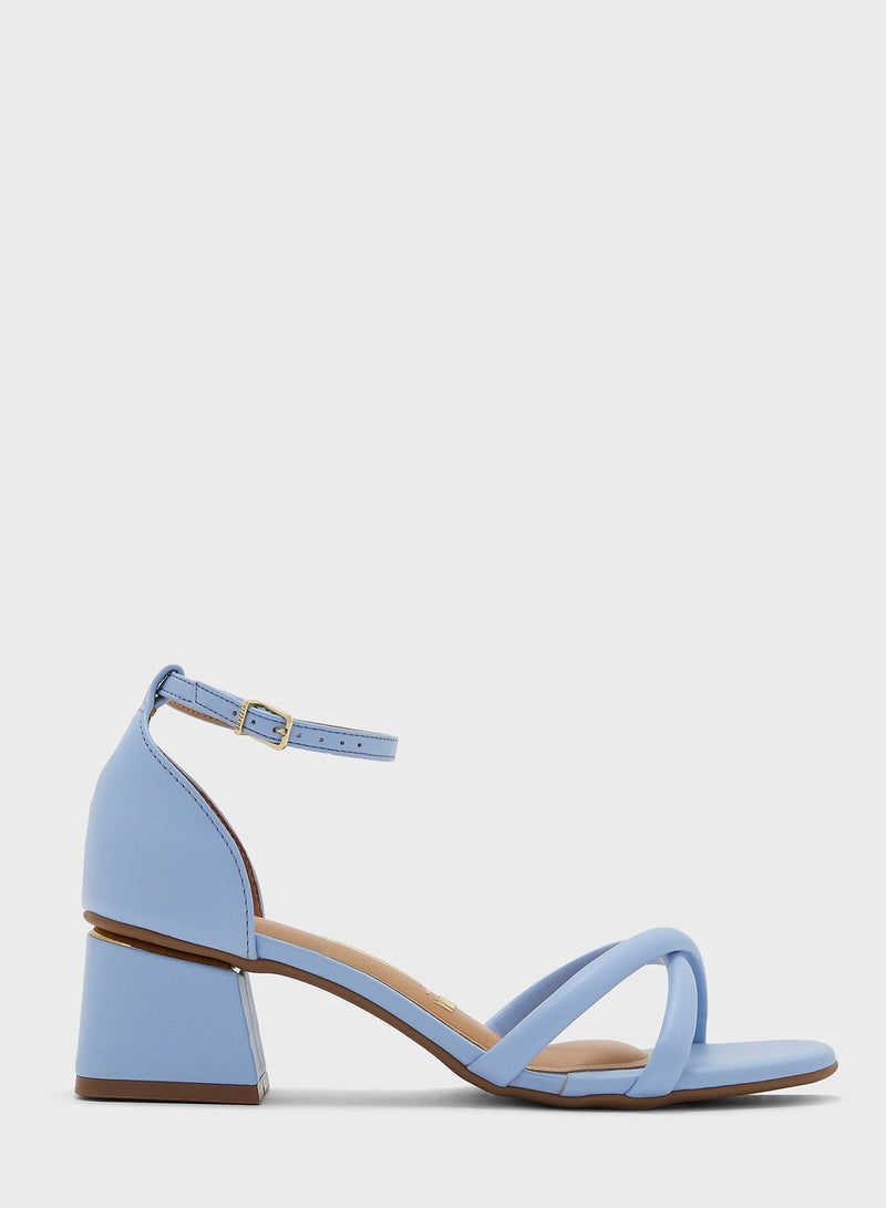 Tiana Ankle Strap Mid Heel Sandals