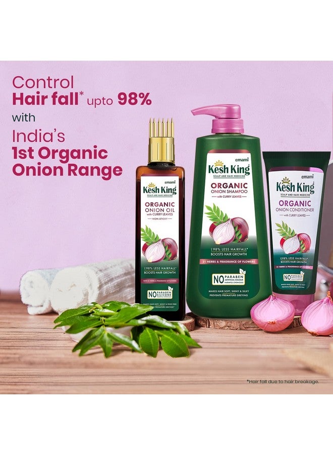 Organic Onion Shampoo With Curry Leaves Reduces Hair Fall Upto 98% Boosts Hair Growth&Keeps Hair Smooth Upto 48Hrsrepairs Dry&Damaged Hairmakes Hair Silky&Bouncy 600Ml 625 Grams