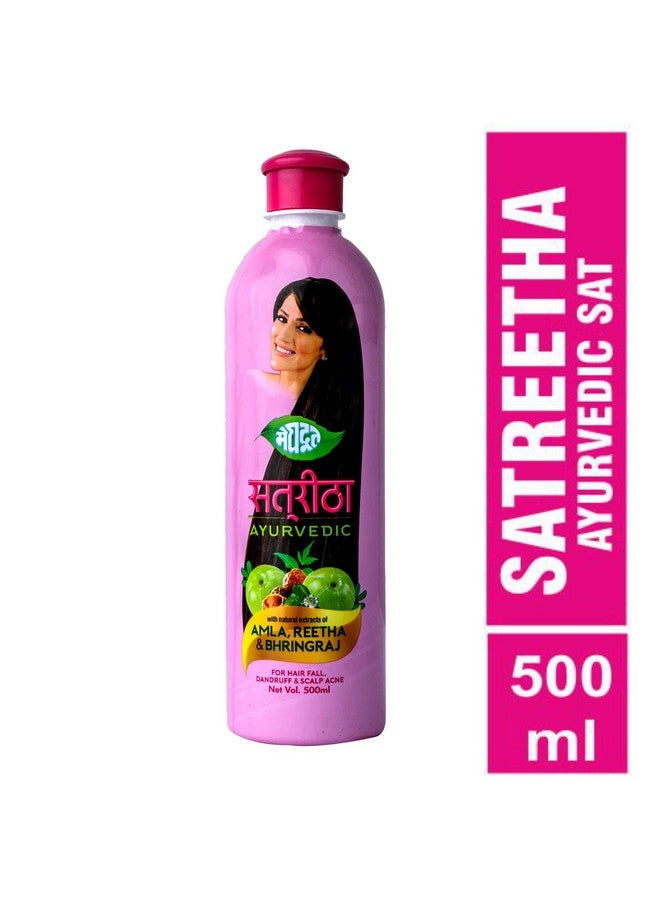 Ayurvedic Satreetha Shampoo With Extracts Of Amla Reetha And Bhringraj For Hair Fall Control Dandruff Controlscalp Acne 500Ml (Pack Of 3)