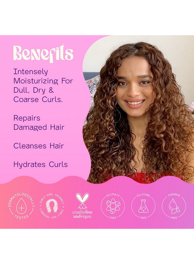 Advanced Curl Care Hair Shampoo (300 Ml) For Dry & Frizzy Hair Murumuru Butter Evening Primrose Oil Hibiscus Extract & Coconut Water Cleanses & Repairs Damaged Hair Cg Approved