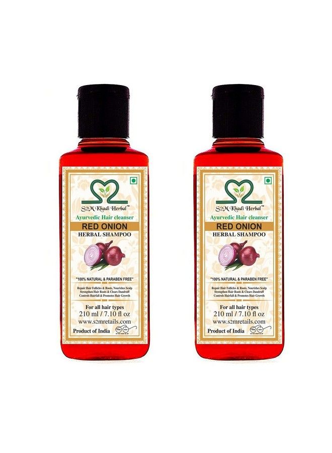 Ayurvedic Onion Shampoo For Hair Growth And Hair Fall Control 210 Ml (Pack Of 2)