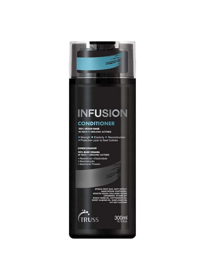 Infusion Conditioner For Dry Damaged Hair 100% Vegan Base Deeply Hydrates Protects & Restores For Strong Soft Shiny Hair Anti Aging Conditioner For Color Treated Hair