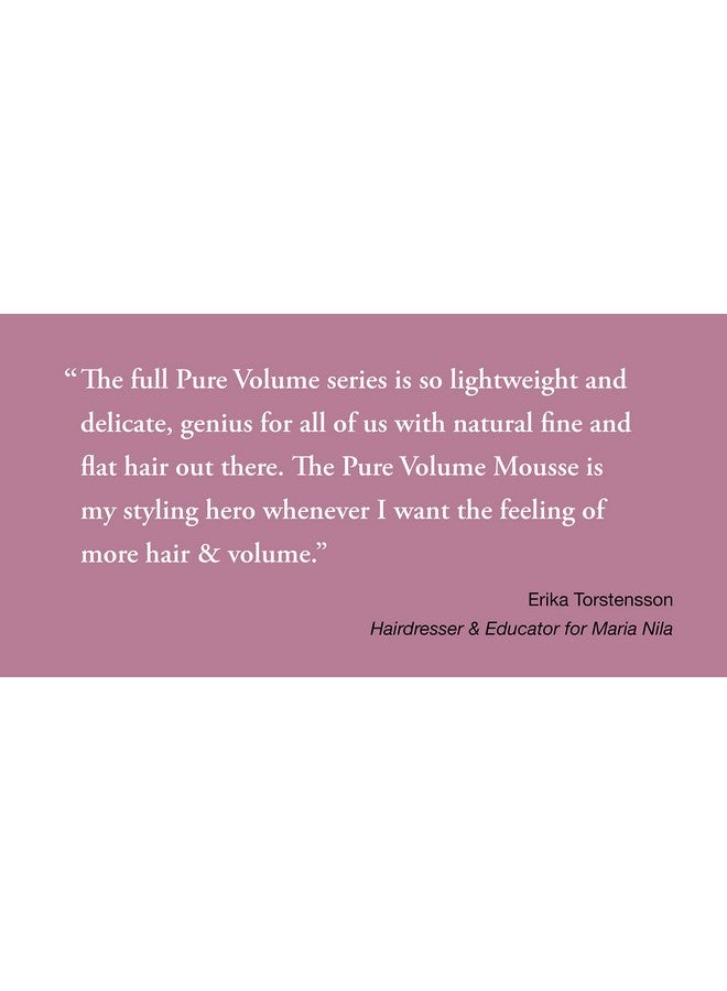 Pure Volume Hair Mask 8.5 Fl Oz Vitamin B5 Gives Volume To Thin & Fine Hair 100% Vegan & Sulfate Paraben Free