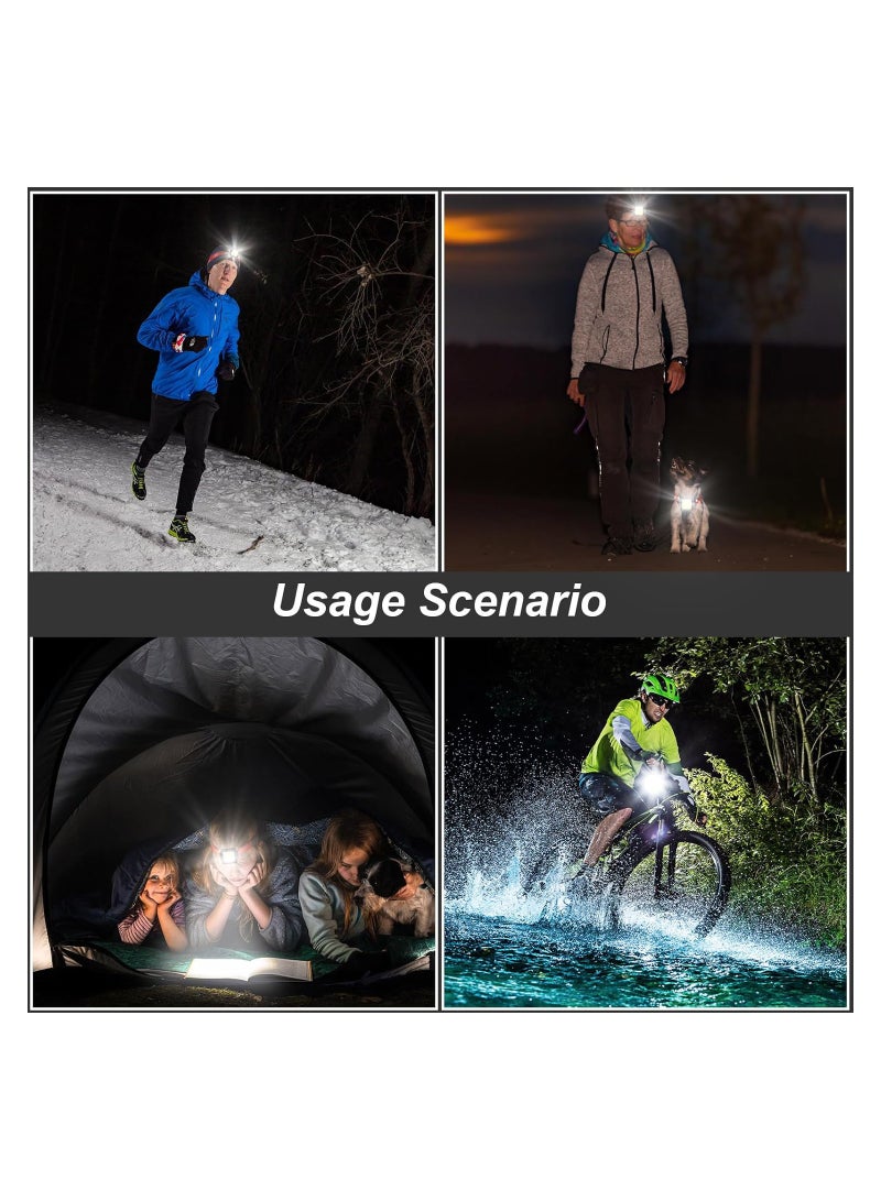 6 PCS Outdoor Night Running Lights for Runners High Visibility Rechargeable Clip on Flashlight Dog Lights for Night Walking Lightweight Usb Reflective Running Gear for Hiking Jogging Stroller