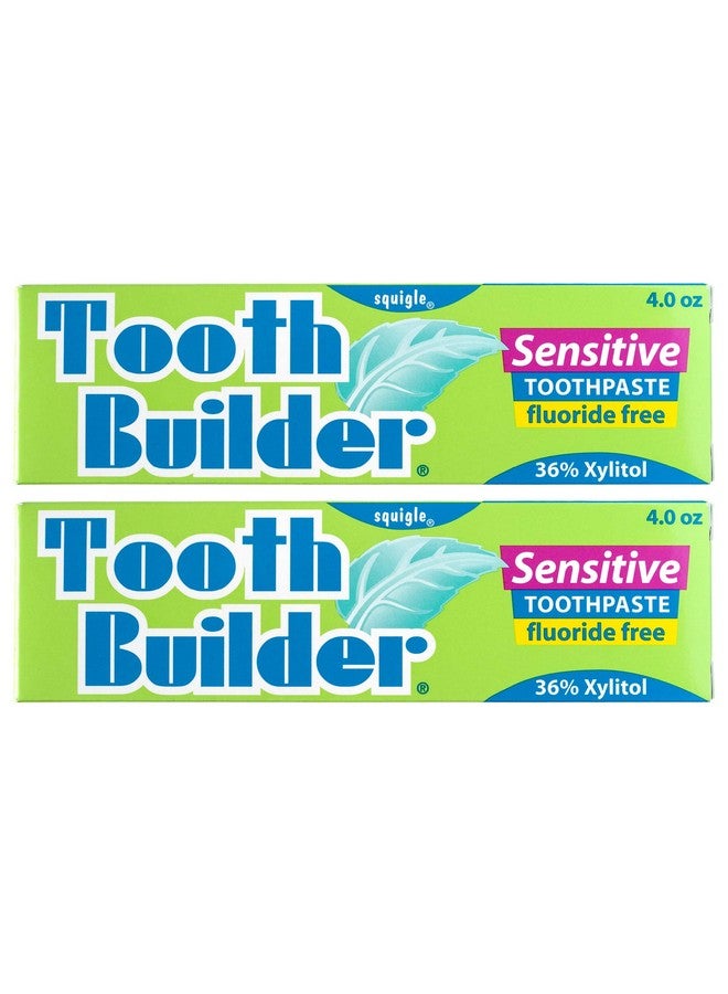 Tooth Builder Sls Free Toothpaste (Stops Tooth Sensitivity) Prevents Canker Sores Cavities Perioral Dermatitis Bad Breath Chapped Lips 2 Pack