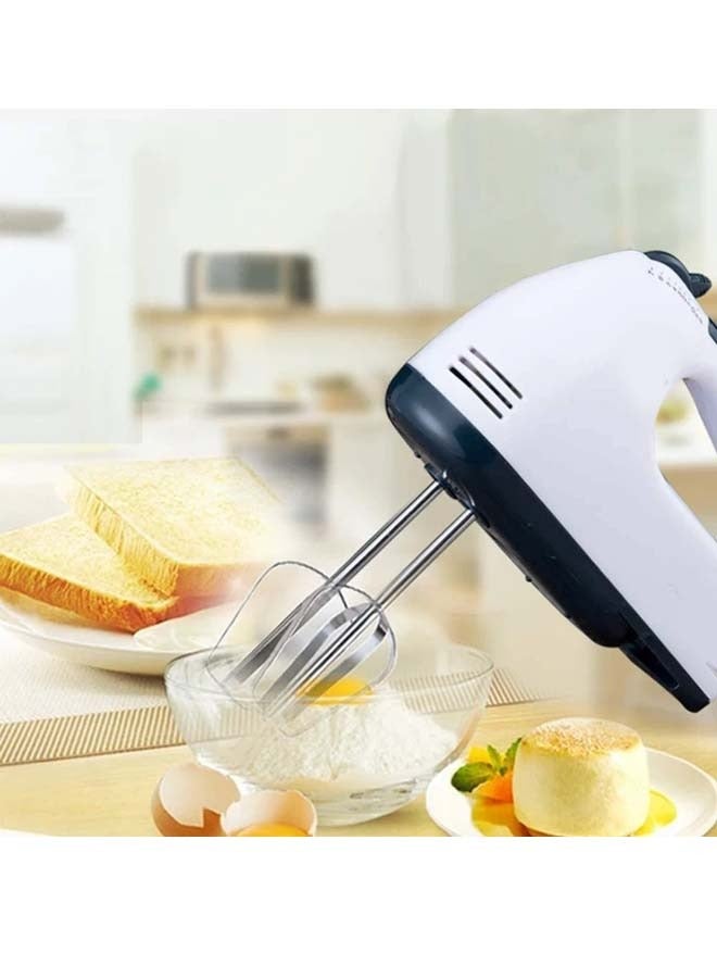 Turbo 7 Speed 250W Hand Mixer With 2 Beaters 2 Dough Hooks And 2L Bowl