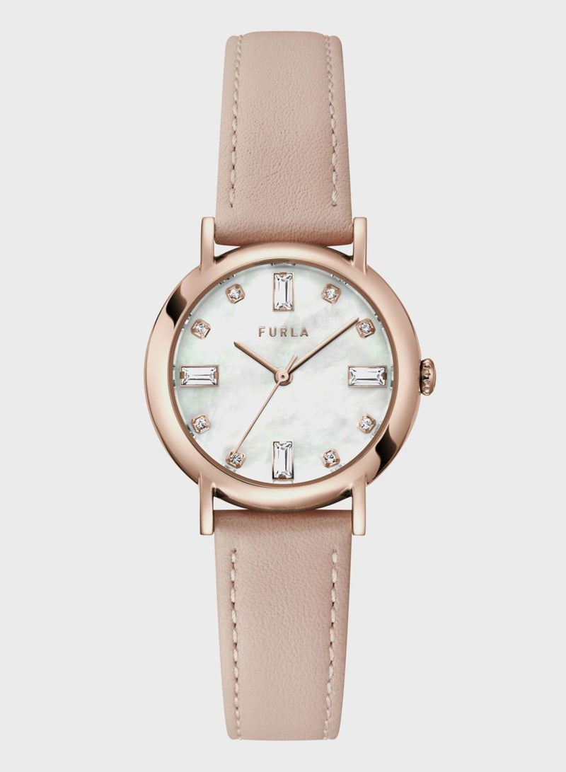 Furla Leather Strap Analog Watch