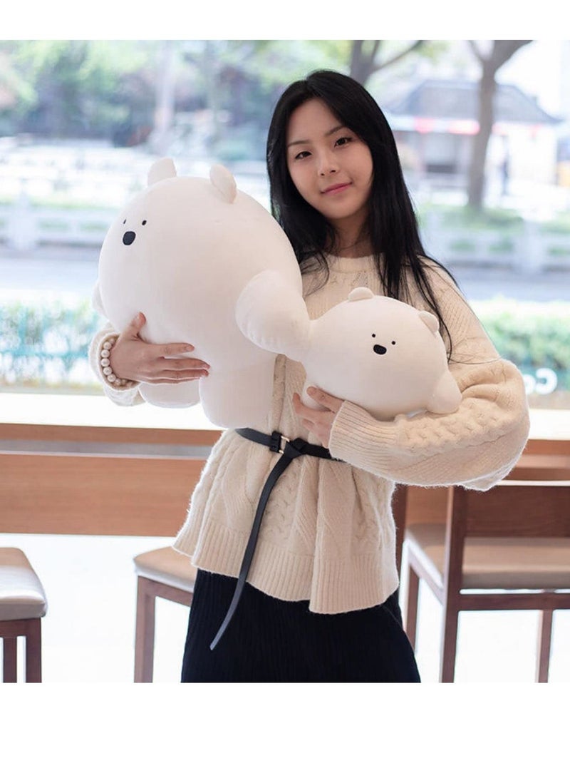 157 inch Lovely Bear Plush Stuffed Animal Body Pillow Fat Cartoon Cylindrical Body Pillows for Kids Super Soft Hugging Toy Gifts for Bedding Kids Sleeping Nap Kawaii Pillow