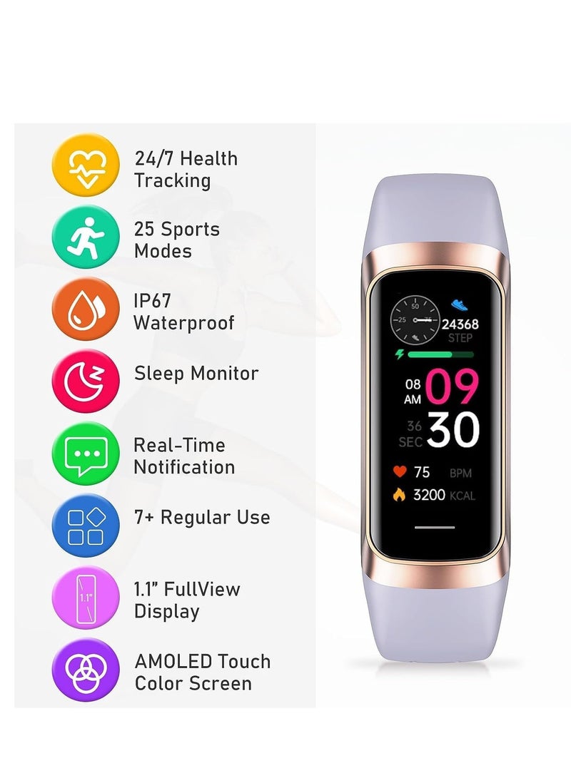 Fitness Tracker with Heart Rate Monitor, Step Counter, Sleep Monitor Calorie Tracking, Activity 1.1
