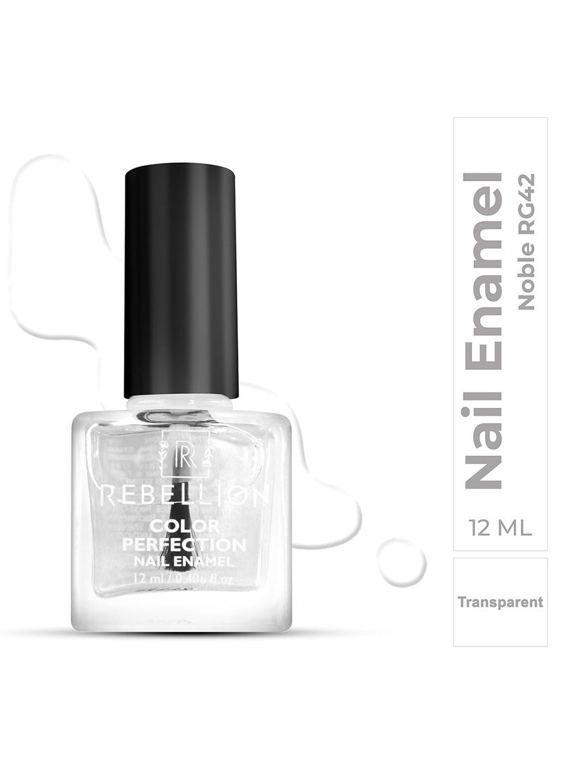 Rebellion Color Perfection Nail Enamel Top Coat 12ml Transparent Noble RG42