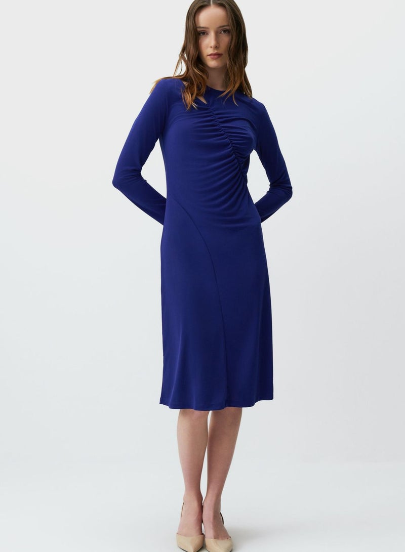 Gathered Knit Dress