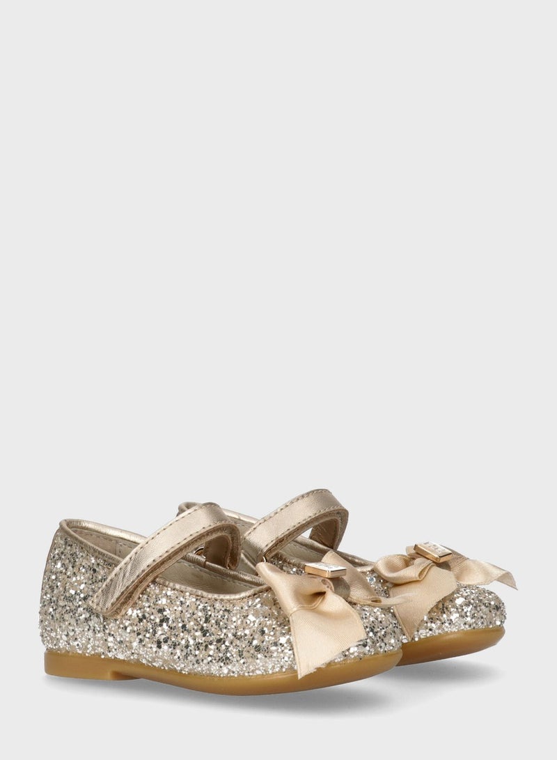 Youth Front Bow Slip On Ballerina