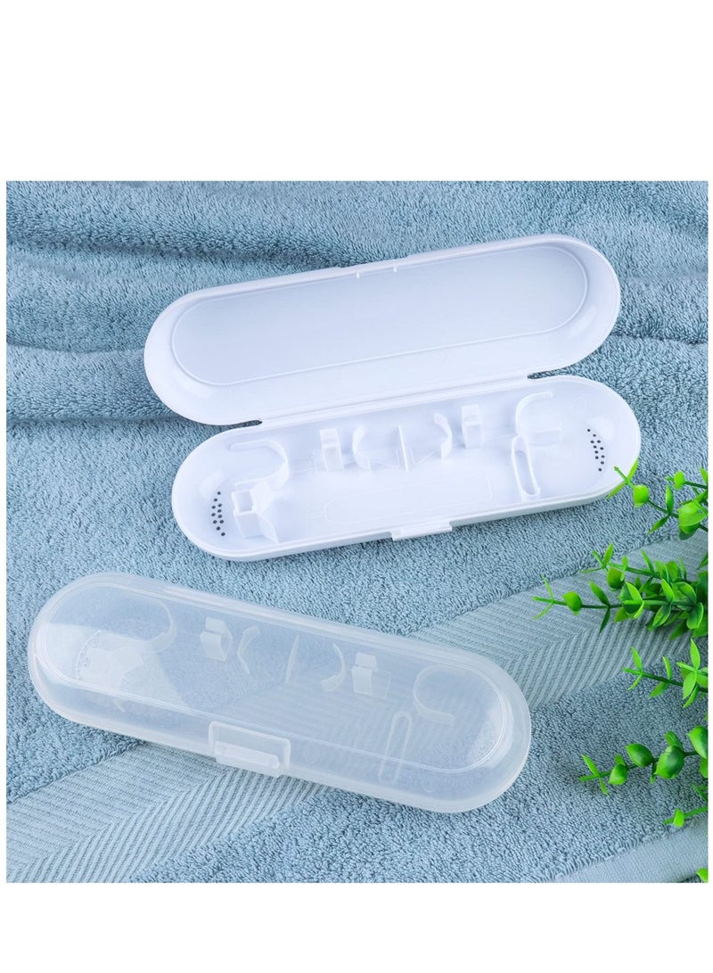 Travel Electric Toothbrush Case Electric Toothbrush Holder Cover Anti Bacterial Portable Hard Plastic Toothbrush Store Box Bag Fits Pro 1000 Pro 2000 Pro 3000 2 Pack