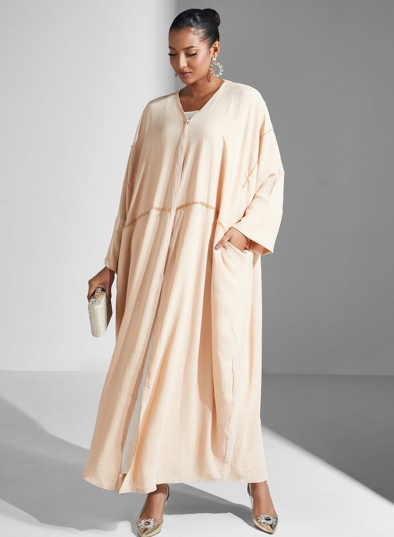 Embellished Knitted Abaya