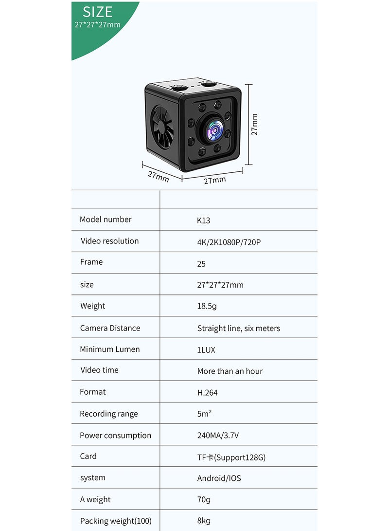 Mini Wi-Fi Camera K13 Small Cameras Micro Voice Video Wireless Mini Camcorder
