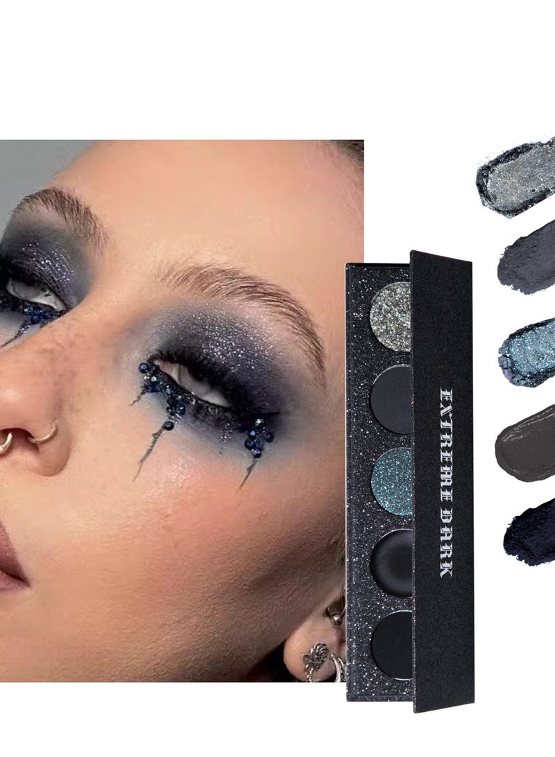 MAFFICK 5-Color Eyeshadow Palette- Matte & Shimmery Eyeshadow for High-Definition Eye Makeup: Waterproof, Sweat Resistant, & Long-lasting
