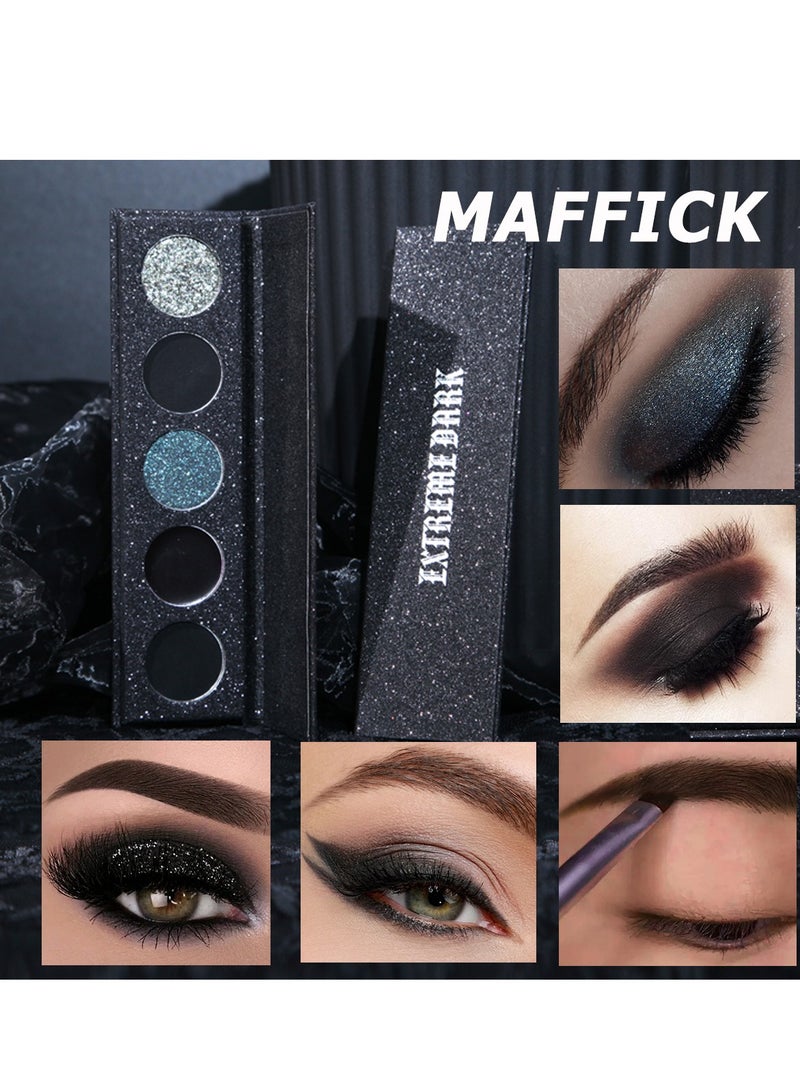 MAFFICK 5-Color Eyeshadow Palette- Matte & Shimmery Eyeshadow for High-Definition Eye Makeup: Waterproof, Sweat Resistant, & Long-lasting