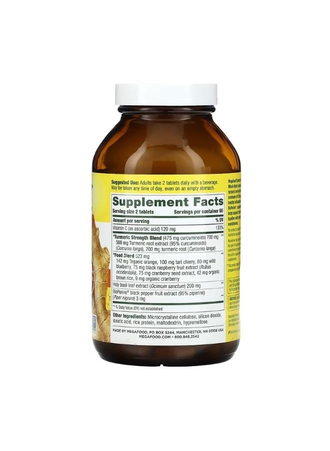 Turmeric Curcumin Extra Strength Whole Body 475 mg 120 Tablets 237.5 mg per Tablet