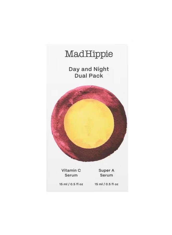 Day and Night Dual Pack Vitamin C and Super A Serum 2 Bottles 0.5 fl oz 15 ml Each