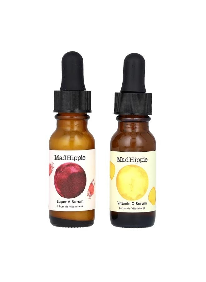 Day and Night Dual Pack Vitamin C and Super A Serum 2 Bottles 0.5 fl oz 15 ml Each