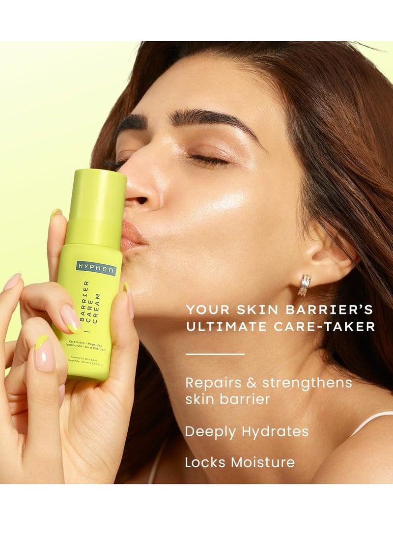 Hyphen Daily Night-Care Routine for Normal Dry Skin with Face Serum and Barrier Care Cream Value Pack of 2