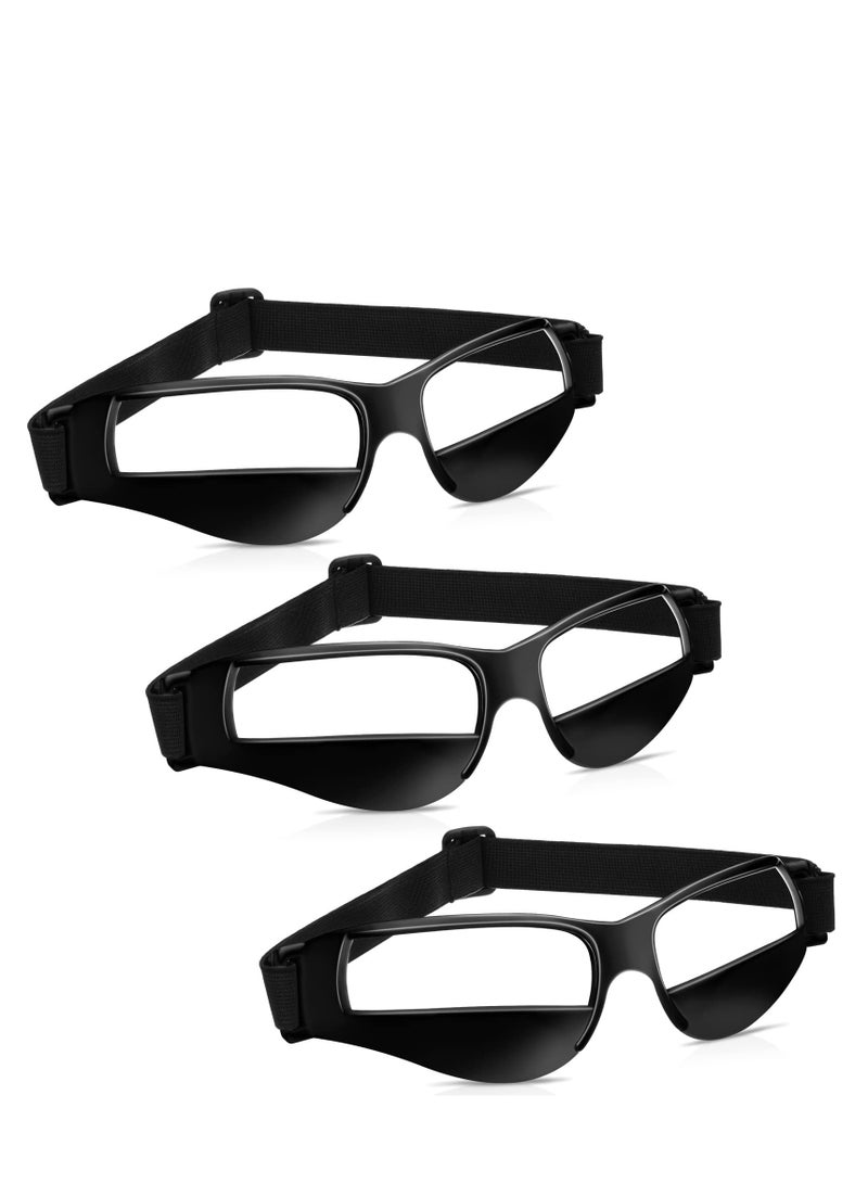 3 Pack Sports Dribble Specs Basketball Black Goggles Dribbling Aids Adjustable Dribbling Glasses Basketball Training Equipment for Youth Kids Teenagers Adult Player