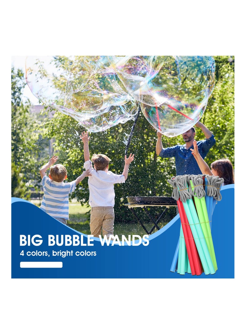 6 PCS Giant Bubble Wands for Kids, Large Bubble Maker Outdoor Toy Kids Big Bubble Outdoor Wand Mega Bubble Toys for Birthday Party Favors Lawn Park Beach Summer Fun Party Favors Outdoor Activities