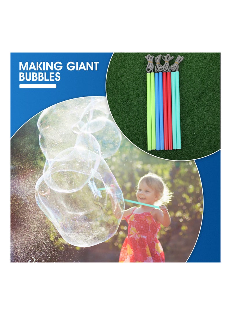 6 PCS Giant Bubble Wands for Kids, Large Bubble Maker Outdoor Toy Kids Big Bubble Outdoor Wand Mega Bubble Toys for Birthday Party Favors Lawn Park Beach Summer Fun Party Favors Outdoor Activities