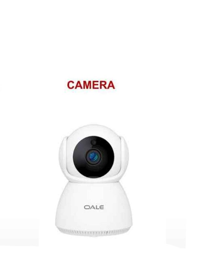 iHome 01 Security Camera Dual Track Audio Support Night Vision Motion Detect Security Camera 360 Full View Two Way Real Time Voice Calling Camera White