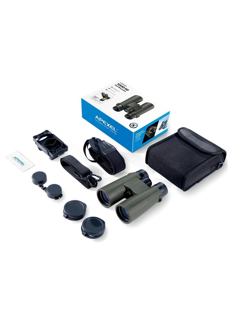 Apexel 12×50 Powerful Binoculars Roof Telescope