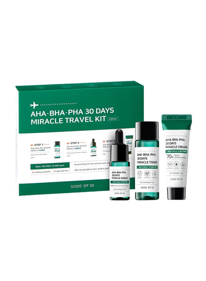 Aha-Bha-Pha 30 Days Miracle Travel Kit 3 Components Green