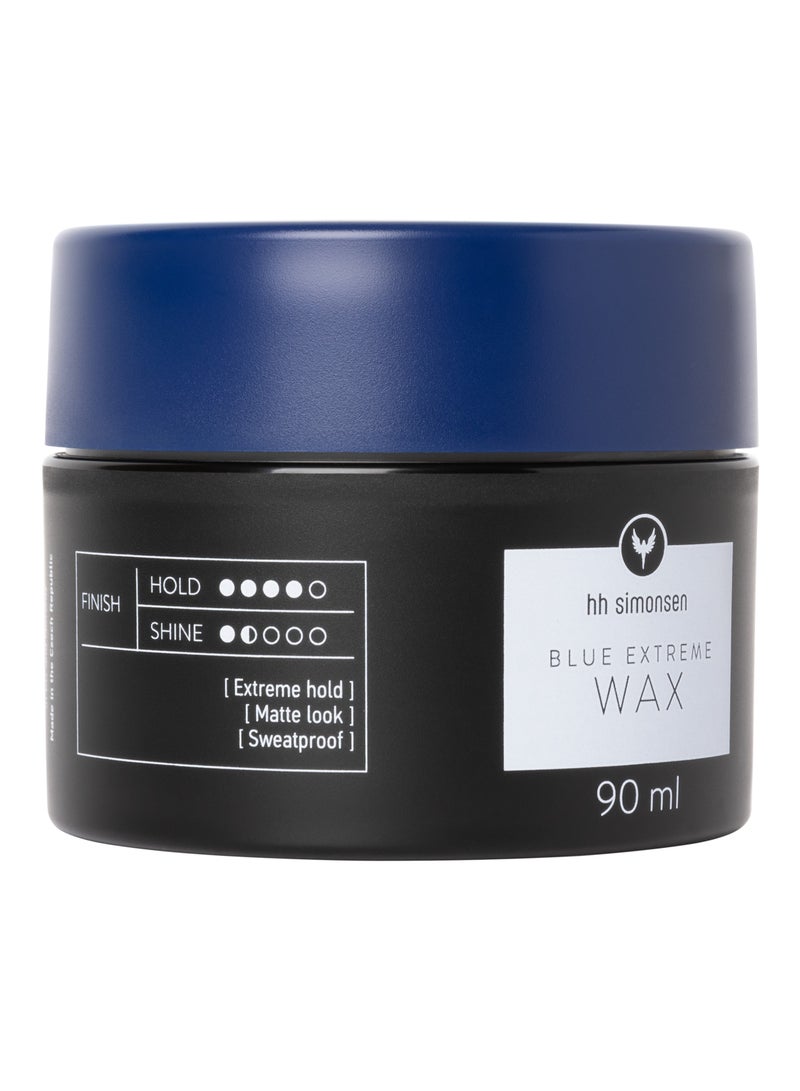 Blue Extreme Wax - HH Simonsen - 90 ml - Hair Wax - Hair Styling Wax - Water-based - Essential Brazilian oil