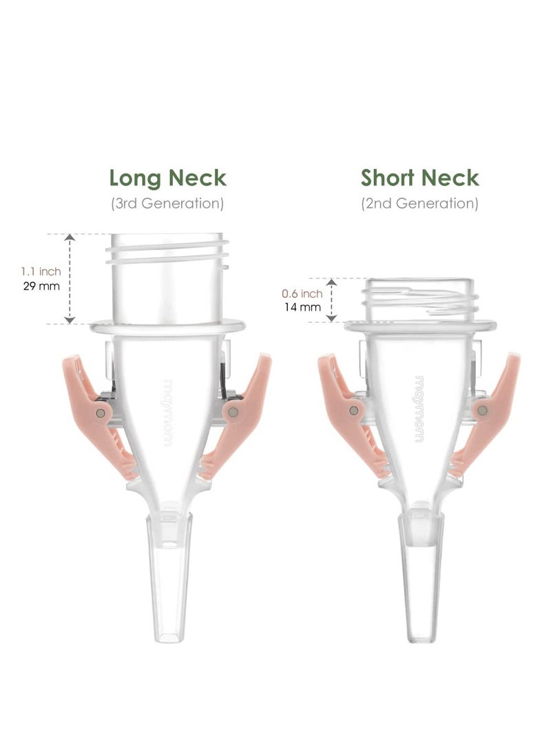 Breastmilk Storage Bag Adapters - 3rd Generation, Narrow Neck, Compatible with Medela Pumps (All) and Selected Ameda Pumps. Also Compatible with Lansinoh and Nuk Breastmilk Storage Bags