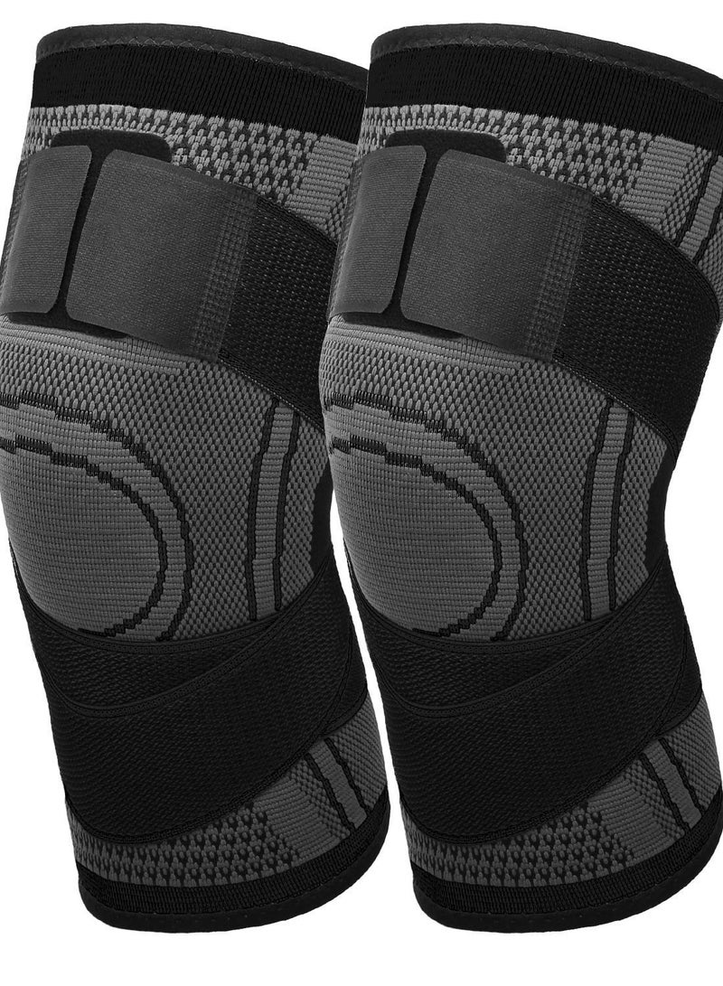 Ofrdncy 2 Pack Knee Sleeve, Knee Pads Compression Fit Support -for Joint Pain and Arthritis Relief, Improved Circulation Compression(S)