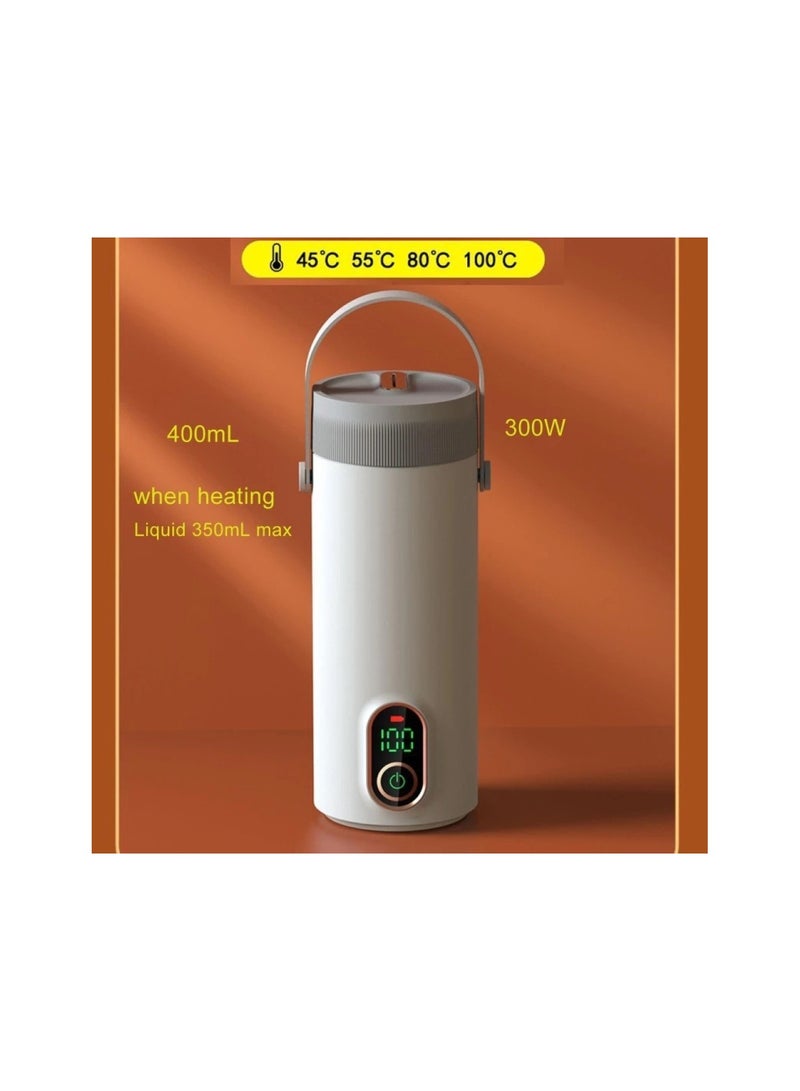 Portable Electric Kettle Rechargeable Travel Car 400ml