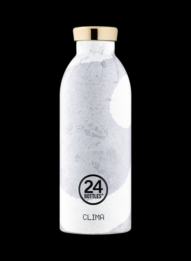 Clima Double Walled Insulated Stainless Steel Water Bottle White 7.3 x 20.5cm