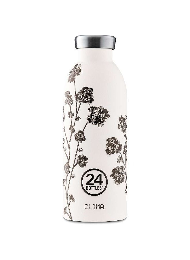 CLIMA Bottle (500ml) Double Walled Insulated Stainless Steel Water Bottle - White/Black