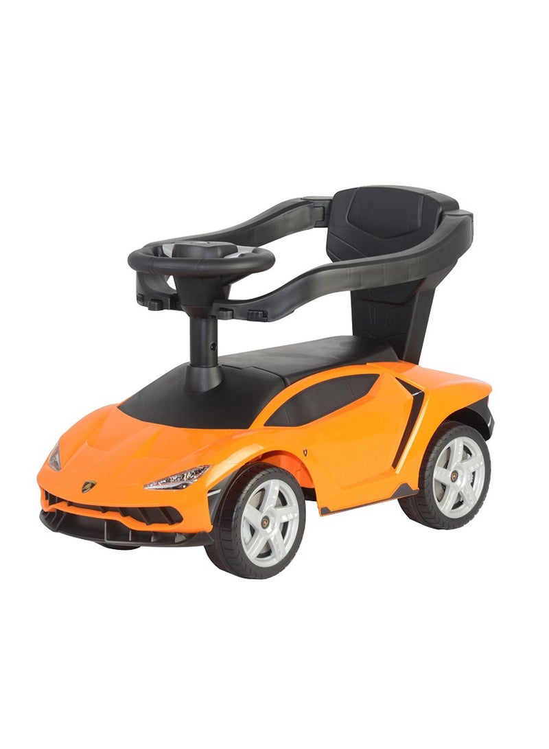 Lamborghini Kids Pusher Car umberlla with handle - Orange